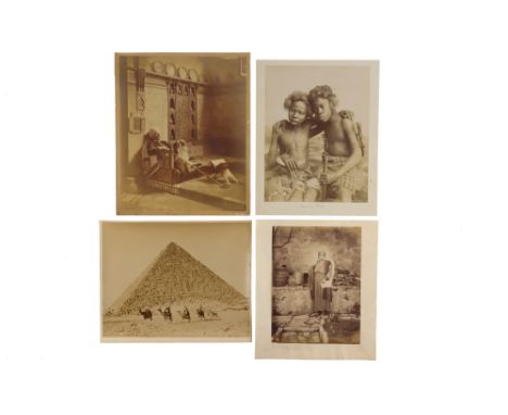 Egypt and Abyssinia. Bonfils, Zangaki, L.Fiorillo Group of 22 albumen prints mounted on album pages, various large format siz
