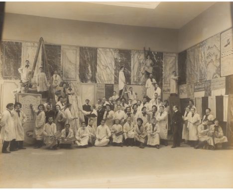 Group Photograph of Students in Commercial Painting and Sign Writing, French, late 19th century, A group photograph of French