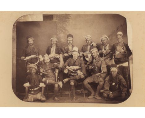 Rubellin, Alphonse, Group of Turkish Musicians, Rubellin, Alphonse, albumin print, c.1870, image shows a group of Turkish mus