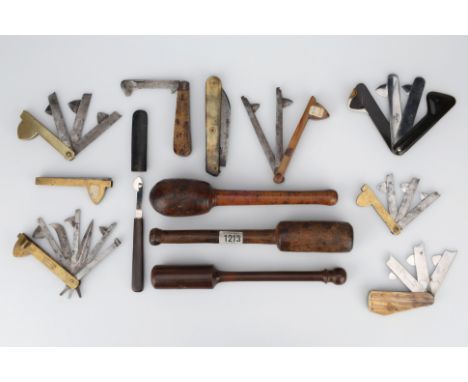 A Group of Veterinary Fleams and Accessories, including: a French, a 19th Century, fleam, by Gasselin 4BD St Martin Paris, ho