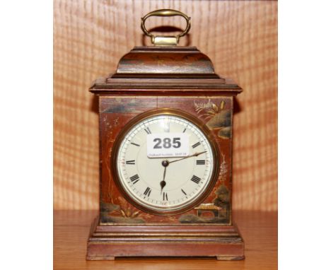 An attractive chinoiserie decorated bracket style mantle clock, H. 22cm.