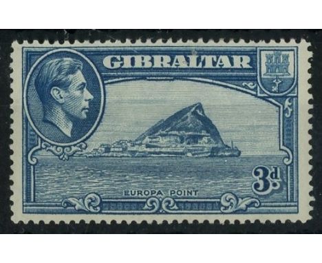 1938-51 3d light blue perf 14 Mint, fine. SG 125a Cat £140