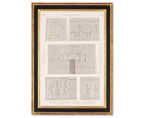 FRENCH SCHOOL  A SET OF TWELVE LARGE-SCALE ENGRAVINGS FROM THE DENON EGYPTIAN ALBUMS unexamined out of frame 54 x 118cm (21¼ 