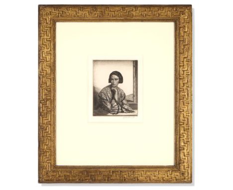 AFTER GERALD LESLIE BROCKHURST SEVEN SIGNED ETCHINGS OF VARIOUS SUBJECTS INCLUDING: LASSITUDE, VIBA, HEAD OF GIRL, MELISANDE,