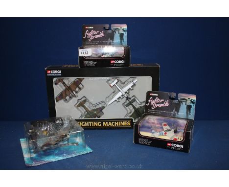 A  quantity of  Corgi WWll  die cast model aeroplanes 