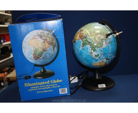 An illuminated Globe, boxed