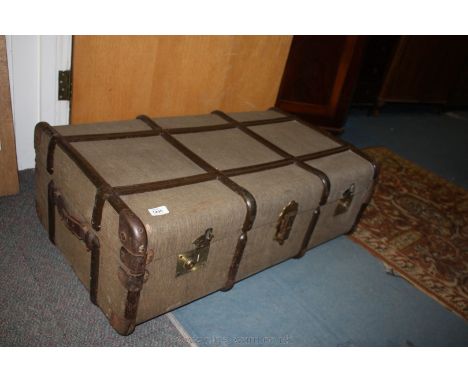 A metal bound Cabin Trunk