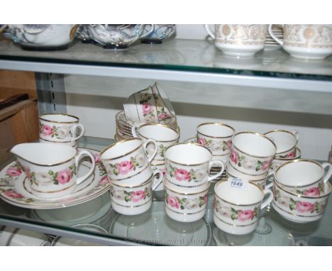 A Royal Worcester Teaset in 'Royal Garden' design
