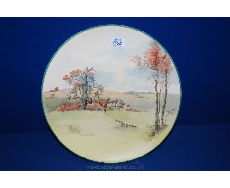 A Royal Doulton Charger 'Fox Hunting', 13 1/2'' diameter.
