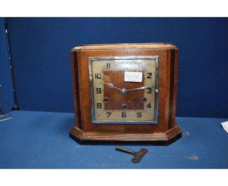 A Westminster Chime Mantle Clock with keys