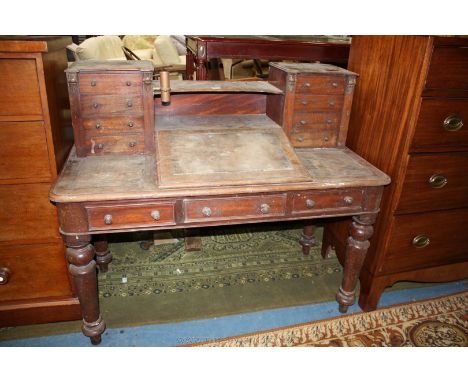 A Victorian Mahogany Dickens style Desk, for restoration