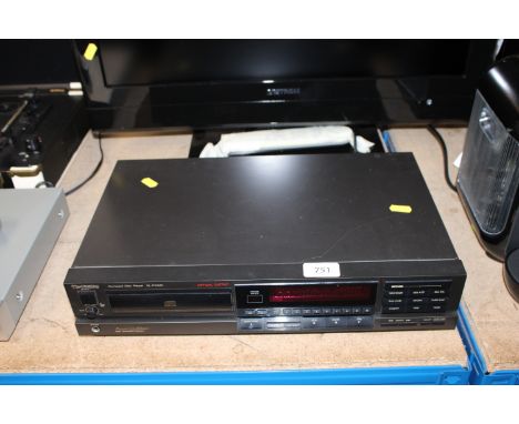 A Technics compact disc player SL-P222A lacking the remote 