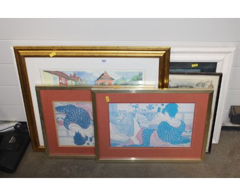Aubrey Williams, pencil signed limited edition print of Woodbridge 25/250 together with various other prints