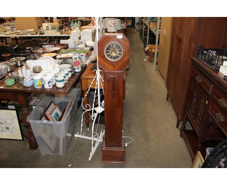 An oak cased Granddaughter clock