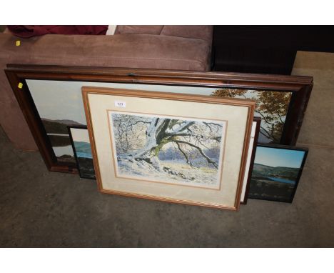 Jill M Aldersley, limited edition pencil signed print together with three other prints