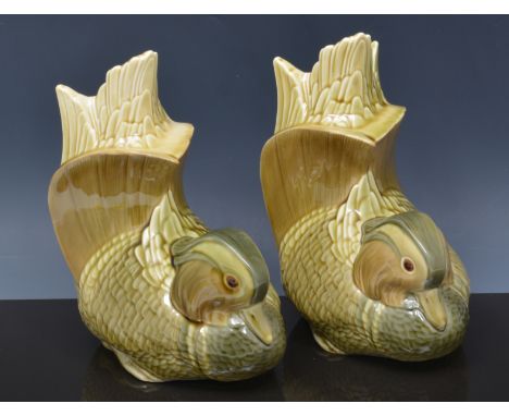 Pair of Lladro models of Mandarin ducks, Tails Up, 23cm.