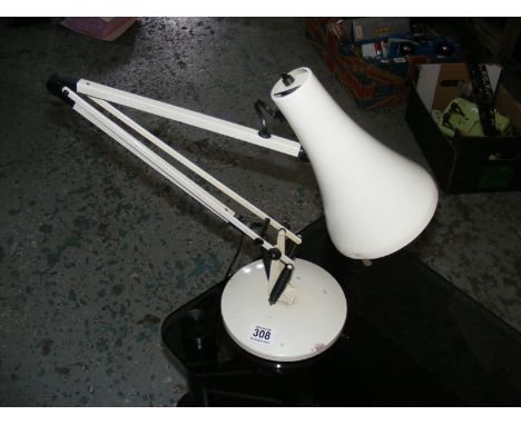An angle poised lamp