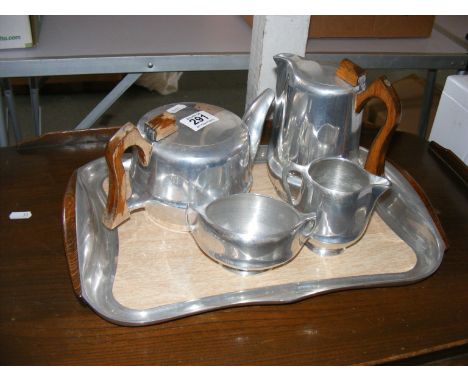 A Picquot ware tea set