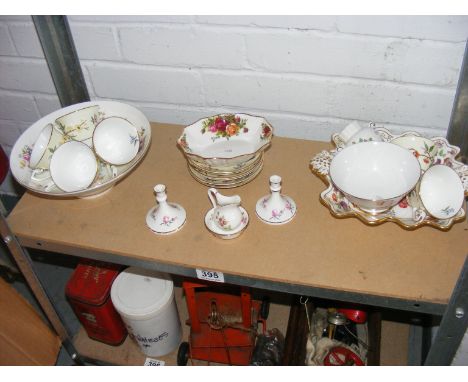 A quantity of china to include Royal Albert country roses, Royal Worcester tea ware, Minton Dish etc.