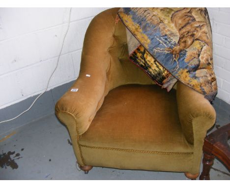 A Victorian button back nursing chair