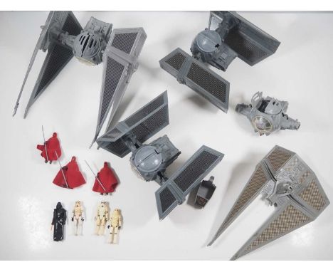 STAR WARS: Darth Vader - Tie Fighter (1978) unboxed (2), Tie Interceptor, Darth Vader with light saber (1), Stormtroopers (3)