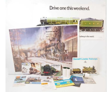 A quantity of 1960s and 70s model railway catalogues by HORNBY DUBLO, WRENN, GAMAGES etc together with HORNBY and GRAHAM FARI