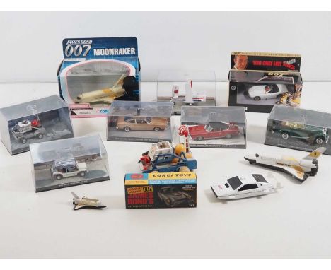 A group of diecast James Bond related vehicles by CORGI and others to include a CORGI MODEL CLUB reissue of the original Corg