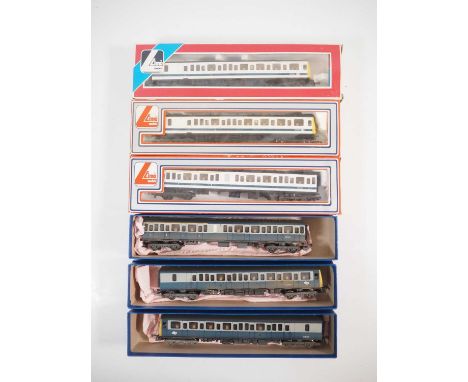 A pair of LIMA OO gauge class 117 3 car DMUs comprising an unboxed example in weathered BR blue/grey livery and a boxed versi