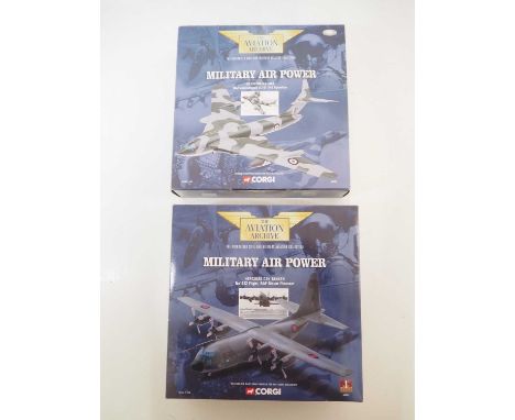 A pair of CORGI Aviation Archive 1:144 scale diecast military aircraft from the 'Military Air Power' series - VG in VG boxes 