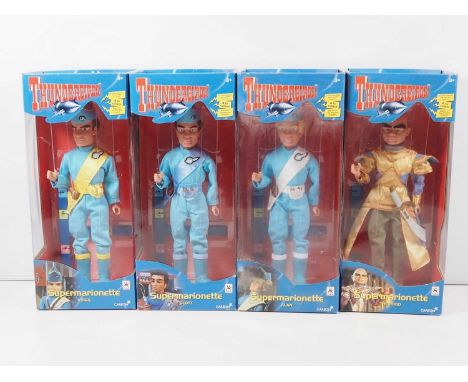 A full set of 4x CARLTON licensed PELHAM Thunderbirds puppets, all appear unused - E in E boxes (4)