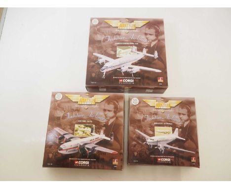 A group of CORGI Aviation Archive 1:144 scale diecast passenger aircraft from the 'Frontier Airlines' series - VG in VG boxes
