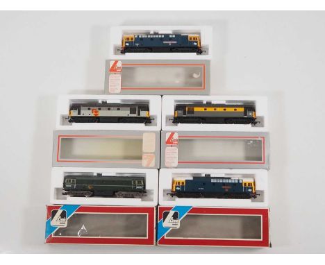 A group of LIMA OO gauge class 33 diesel locomotives in various BR liveries - VG in VG boxes (5)