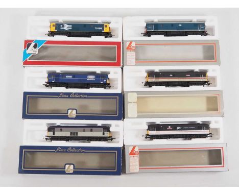 A group of LIMA OO gauge class 73 electro-diesel locomotives in various BR liveries - VG in VG boxes (6)