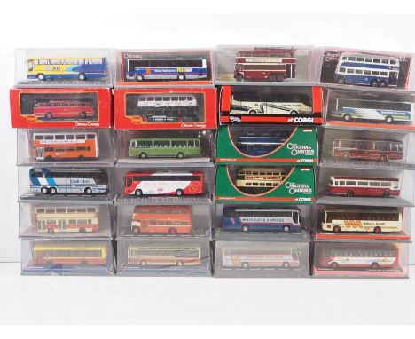 A quantity of 1:76 scale diecast buses and coaches by CORGI OOC - VG/E in VG boxes (24)