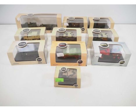 A small group of OXFORD DIECAST 1:76 scale vans and lorry to include some military examples - VG/E in VG boxes (10)