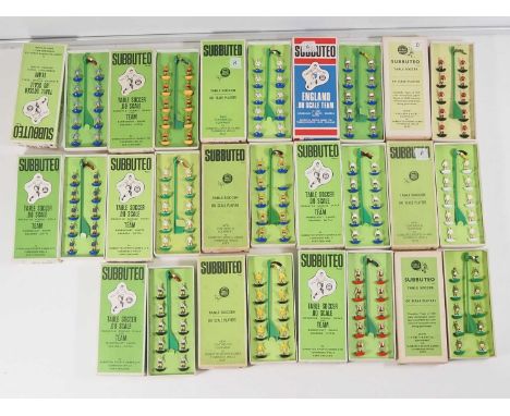 A group of boxed vintage SUBBUTEO teams circa 1970s - please see pictures for an idea of completeness and a list of team name