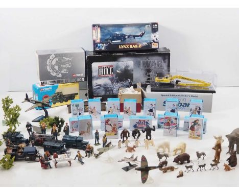 A (very!) diverse group of items comprising diecast vehicles in various scales including Cararama / Pepsi special issues and 
