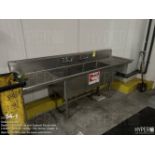 NSF 3 bay stainless steel sink
