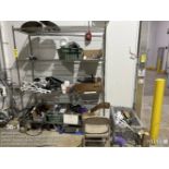(Lot) wire shelf, PVC fitting and parts