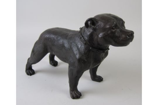 silver staffordshire bull terrier ornaments