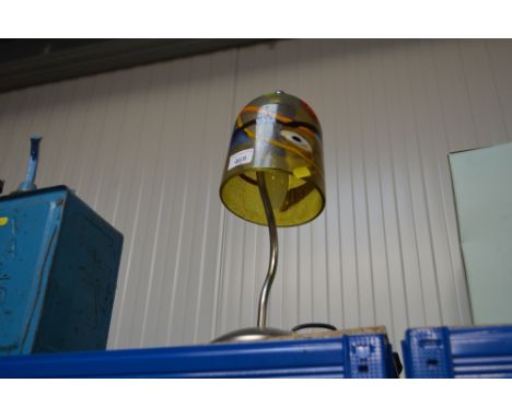 A lamp with Venetian style glass shade 