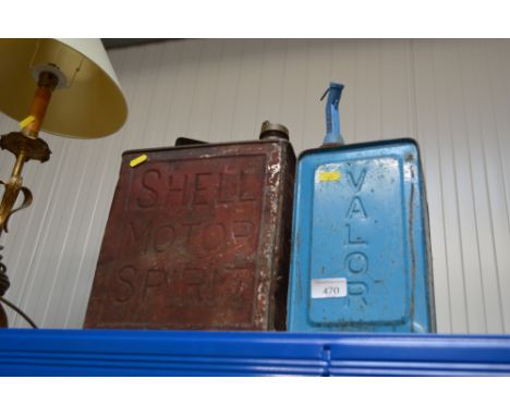 Two vintage fuel cans