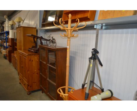 A bentwood hat and coat stand