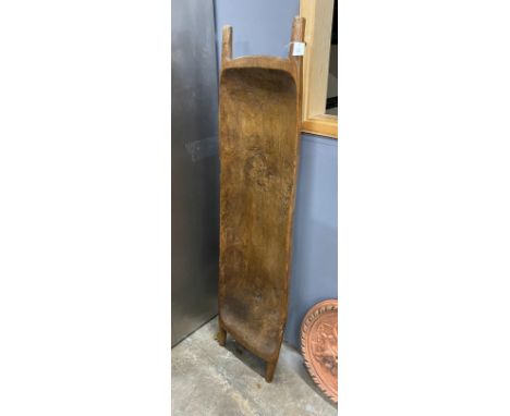 A large chip carved grain trough, length 164cm, depth 42cm