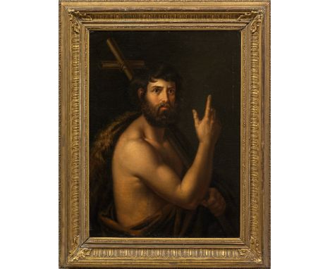 Nazarener (Tätig 1. Hälfte 19. Jh.)Johannes der TäuferHalbfiguriges Bildnis des Johannes als Einsiedler in charakteristischem