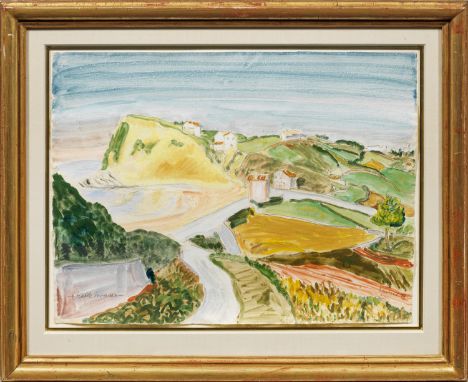 Erich Heckel (1883 Döbeln - 1970 Radolfzell)"Helle Strasse". OriginaltitelDas Blatt des Expressionisten zeigt eine lichtdurch