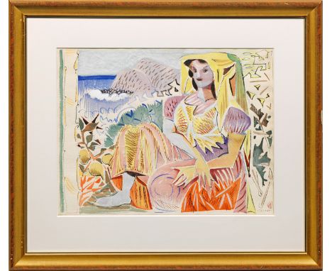Edvard Frank (1909 Korschenbroich - 1972 Saarlouis)Italienerin und ZitronenFrank studierte ab 1926 Kunst, u. a. für kurze Zei
