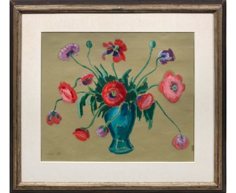 Gabriele Münter (1877 Berlin - 1962 Murnau am Staffelsee)Stillleben mit MohnblumenstraußIn einer Vase arrangierter Strauß aus