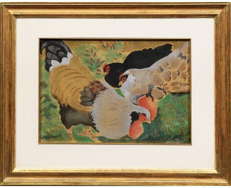 Georges Manzana-Pissarro (1871 Louveciennes - 1961 Menton)Hahn und HühnerDer vielseitige Künstler und Sohn von Camille Pissar