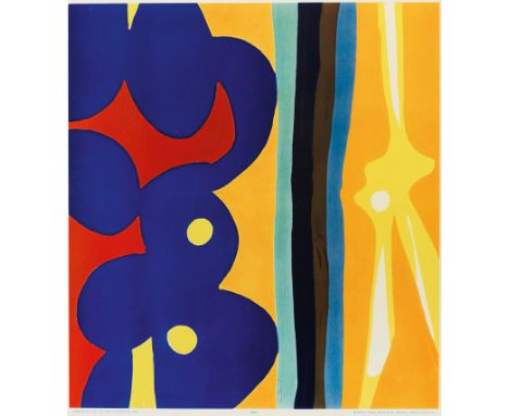 Ernst Wilhelm Nay (1902 Berlin - 1968 Köln)"Blaufiguration". OriginaltitelFarblithographie/Velin, 1970. Druck von Franz Hanfs